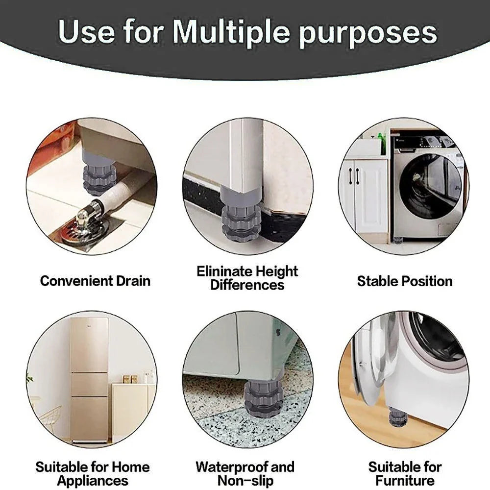 4Pcs Non-slip Noise Reduction Washing Machine Foot Pad