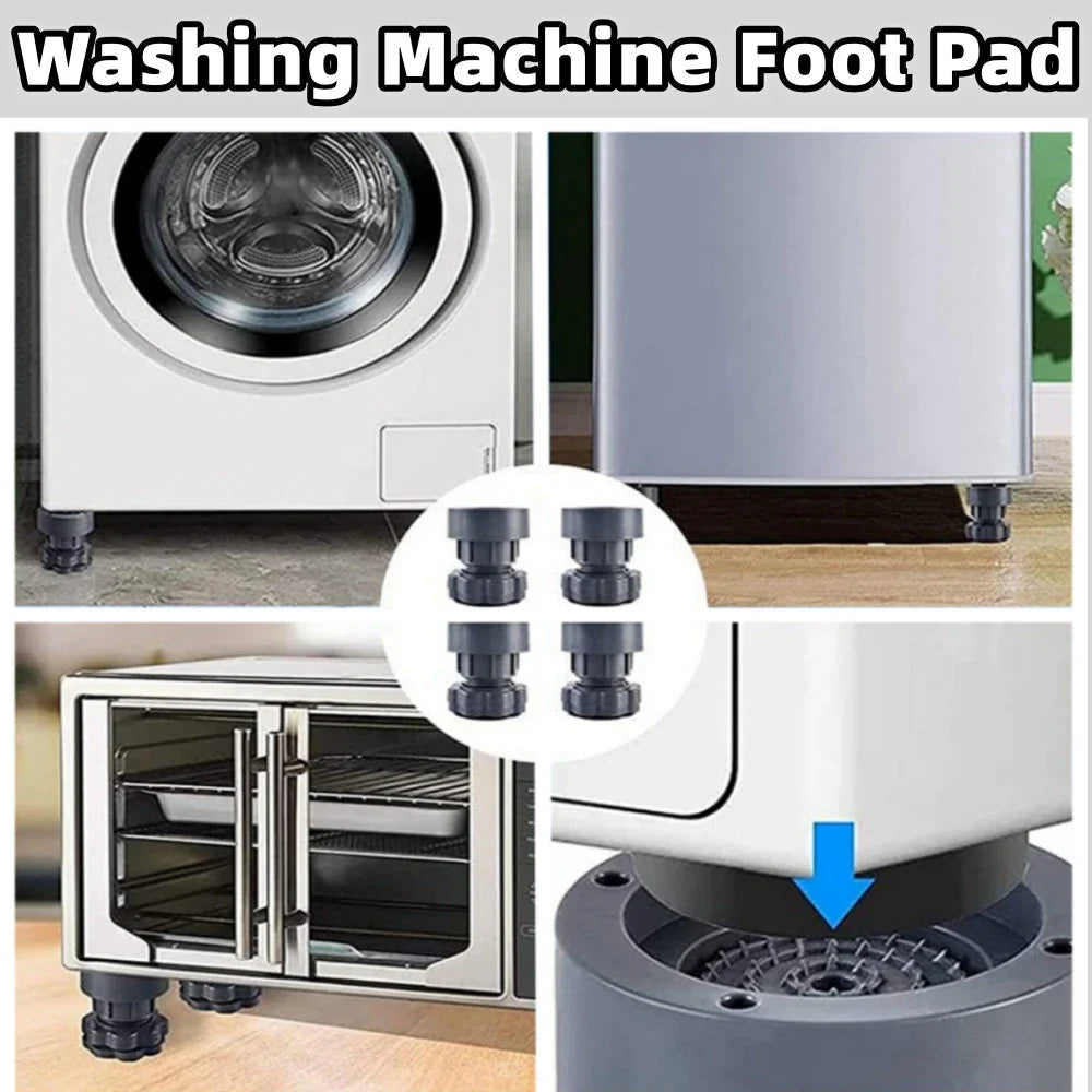 4Pcs Non-slip Noise Reduction Washing Machine Foot Pad